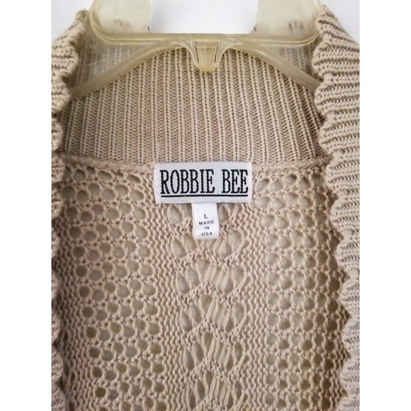 Beige Open-Knit Women Sweater - Picture 3 of 7